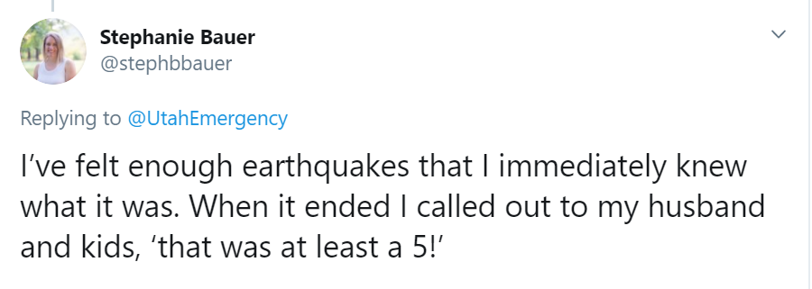 I knew it was an earthquake