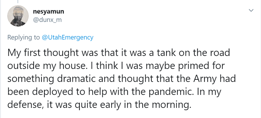 This user thought the military had deployed in support of the pandemic